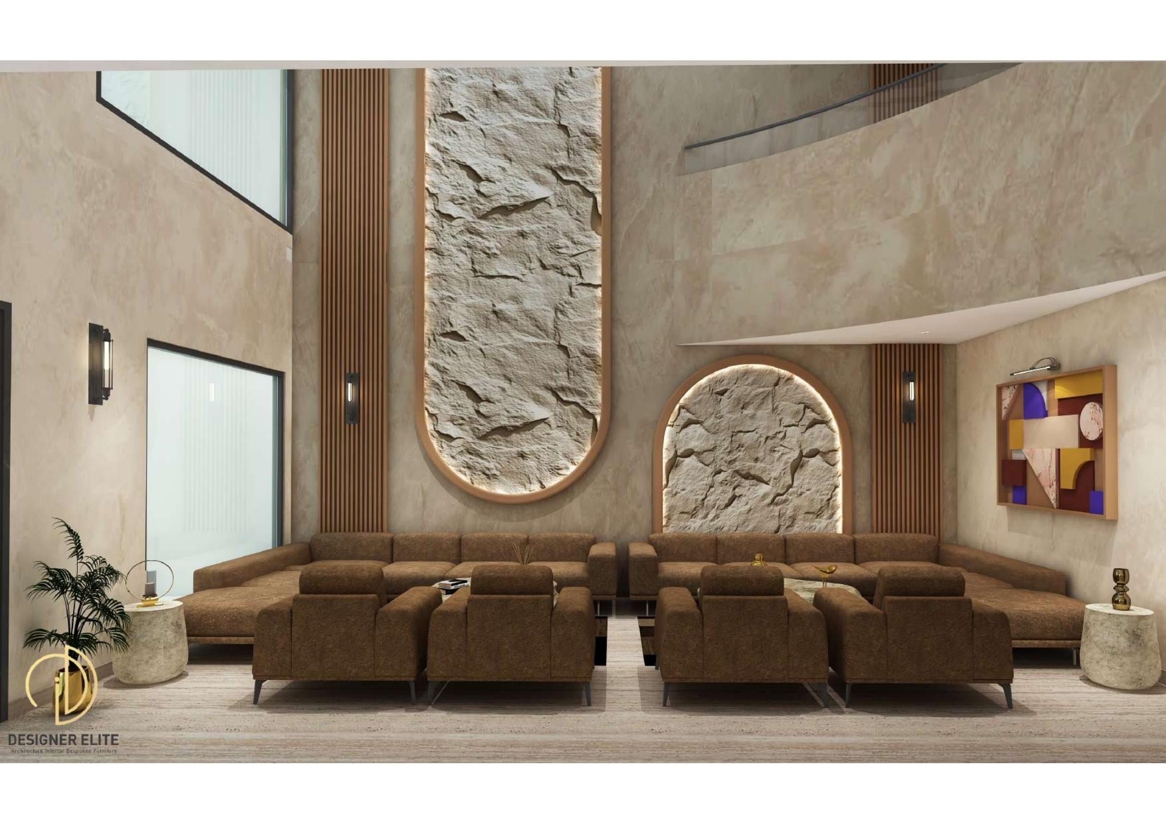 Double-height lounge area